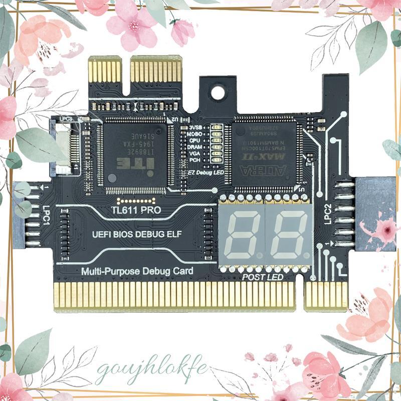 การ์ดวินิจฉัย TL611 PRO, การ์ดวินิจฉัย Pcie สําหรับเมนบอร์ด Pci ตั้งโต๊ะและแล็ปท็อป (สีดํา) goujhlok