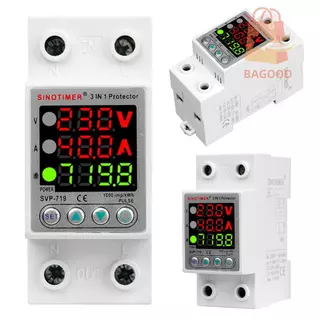 ชิโนทามเมอร์ 40A/63A 220V 50Hz อุปกรณ์ป้องกันแรงดันไฟฟ้าเกิน กันไฟกระชาก การอ่านที่แม่นยำ รีเซ็ตอัตโนมัติ การป้องกันแรงด