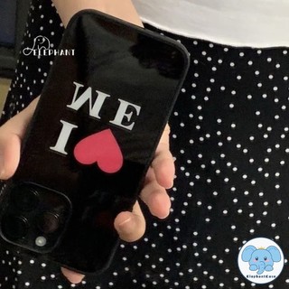 สำหรับ IPhone 16 17 11 12 13 15 Air 14 Pro Max XR XS X Max 14 15 16 7 8 Plusแฟชั่นหัวใจรัก เคสซิลิโคนพื้นผิวมันเงาอังกฤษ