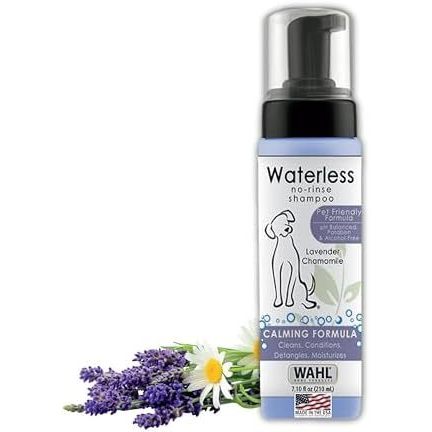 Wahl USA Pet Friendly Waterless No Rinse Shampoo for Animals – ลาเวนเดอร์ & ดอกคาโมไมล์หอม - ทําความ