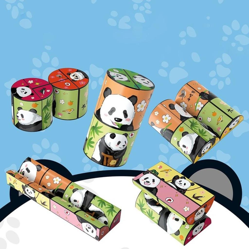 ข้อเสนอมีเวลาจำกัด- 【Thai Warehouse】Hoommiss 3D Panda Geometric Cube, Can Rotate and Change Shape in