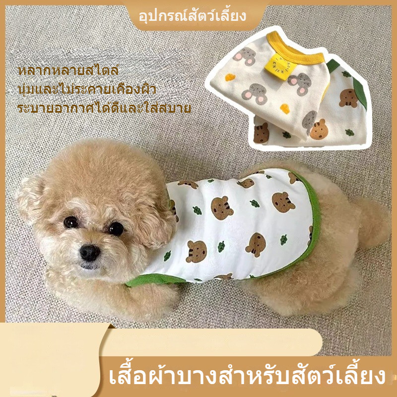 ✨ เสื้อสัตว์เลี้ยงสี่ฤดู 🐶🐱 เสื้อกล้ามสุนัข–แมว สำหรับไซส์เล็ก–กลาง–ใหญ่ ใส่สบาย ระบายอากาศดี น่ารัก ใส่เข้ากับทุกสไตล์