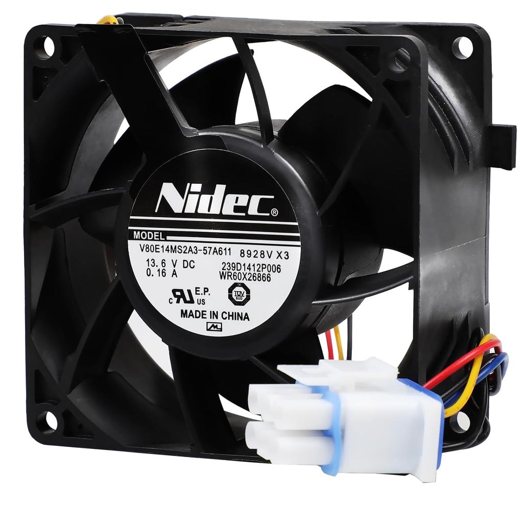 WR60X26866 WR60X29099 Evaporator Fan Motor Compatible with ge Refrigerator, Replace V80E14MS2A3-57A6