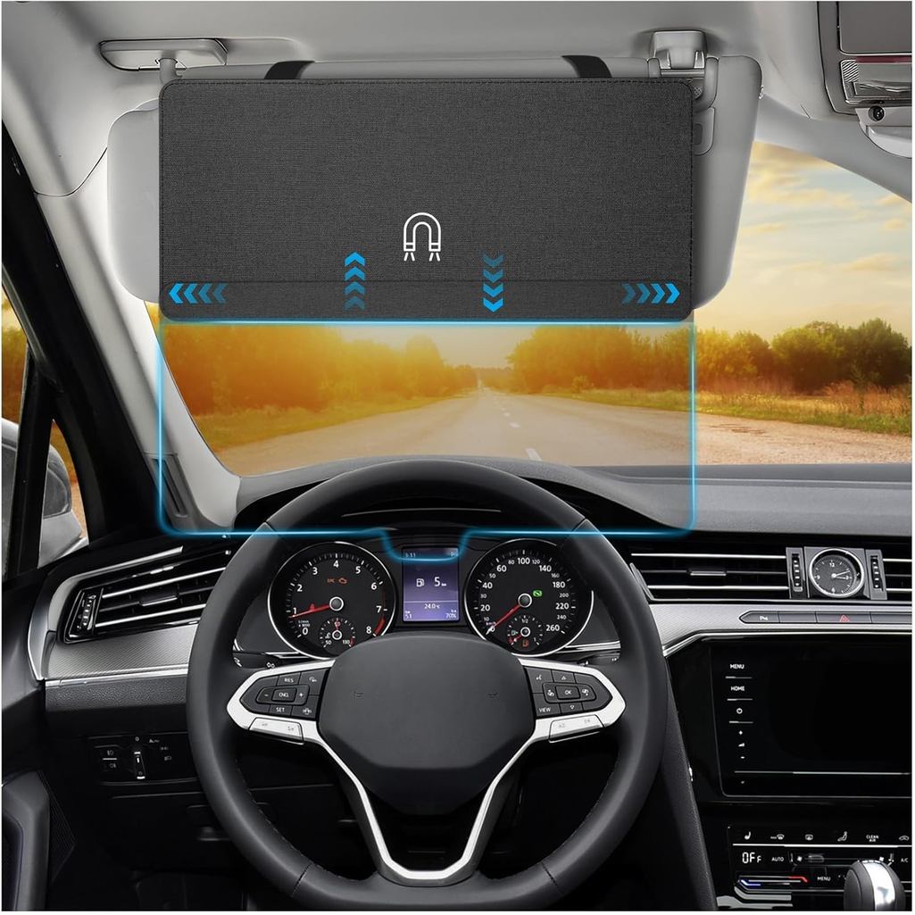 Polarized Car Sun Visor Extender, Upgraded Polarized Car Visor Extender Sun Blocker UV400, Universal