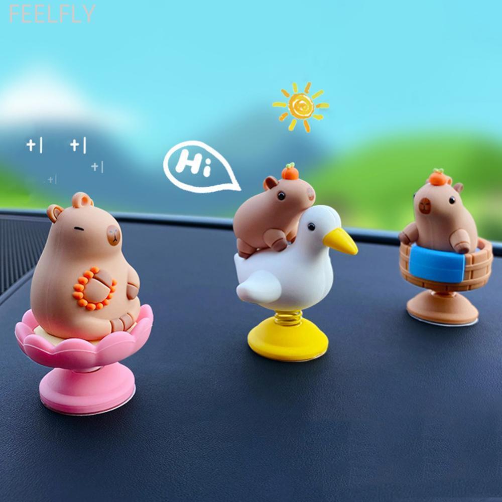 FEELFLY น่ารัก Healing สัตว์รถตกแต่งภายในเครื่องประดับอะนิเมะ Auto ภายในคอนโซลกลางแดชบอร์ดตกแต่ง L9Z