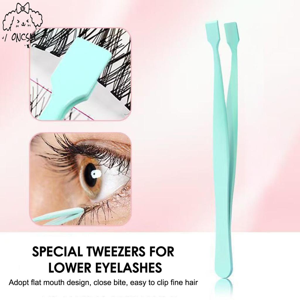 แหนบคิ้วสําหรับขนตาความแม่นยําสูงหัวแบนเครื่องมือต่อขนตาแบบพกพาสําหรับผู้เริ่มต้น - รูปที่ 6