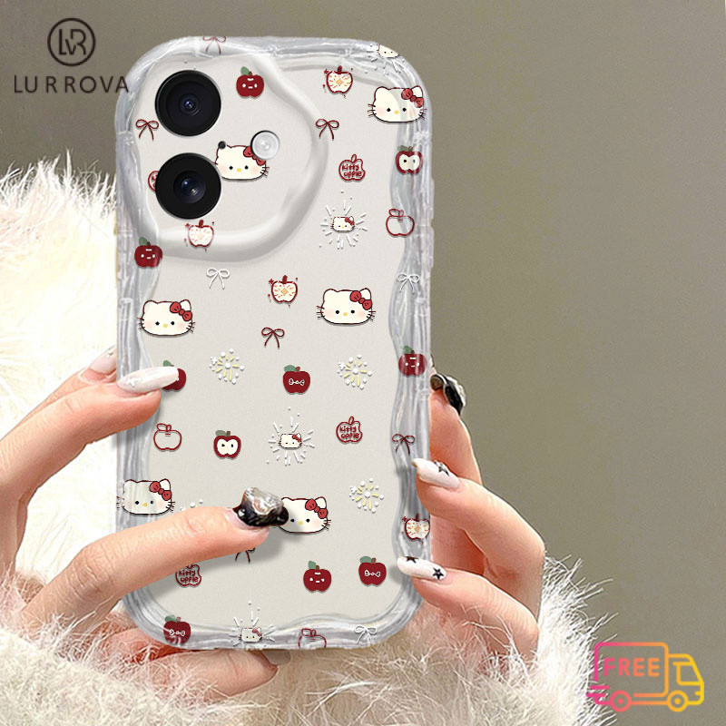 ใช้งานร่วมกับ OPPO Reno14F Reno14 Pro Reno 13F Reno 13 Pro Reno12 F Reno 12 Reno11 F Reno 10 Reno 8T Reno 8Z Reno 7Z Reno8 Reno7 Reno6 Sparkling Apple ลูกแมวกันกระแทก TPU โทรศัพท์