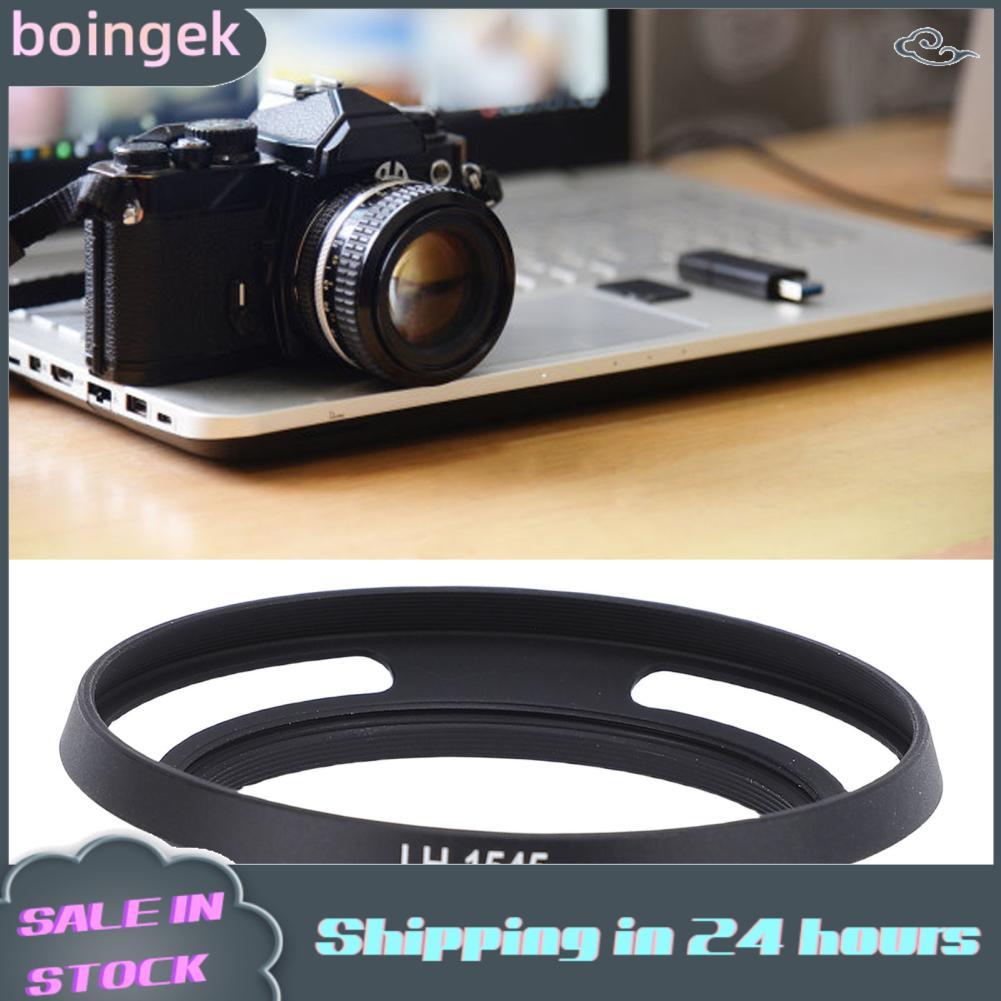 Boingek Gugxiom 52 มม.เลนส์สำหรับ FUJIFILM XC 15-45 มม.โลหะโค้ง Vented Sunshade LH LH1545 Light Bloc