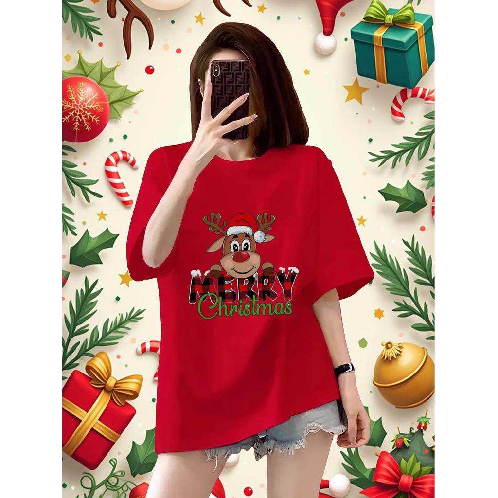 2026 Christmas tee, Summer shirt, Casual and comfortable for walking your dog around the neighborhoo