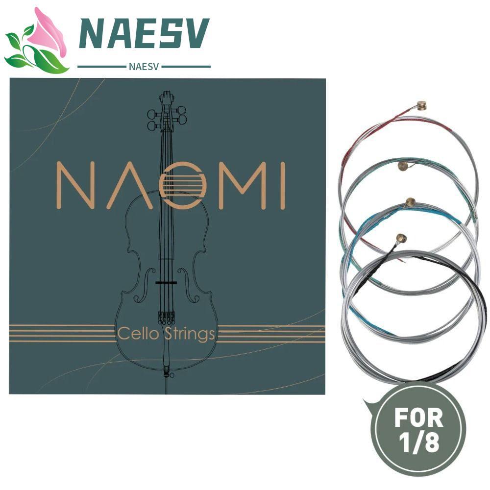 NAESV 1 ชุด Fiddle String, 4/4 3/4 1/2 1/4 1/8 สายนิกเกิล Naomi ไวโอลิน String, เครื่องดนตรีเปลี่ยน 