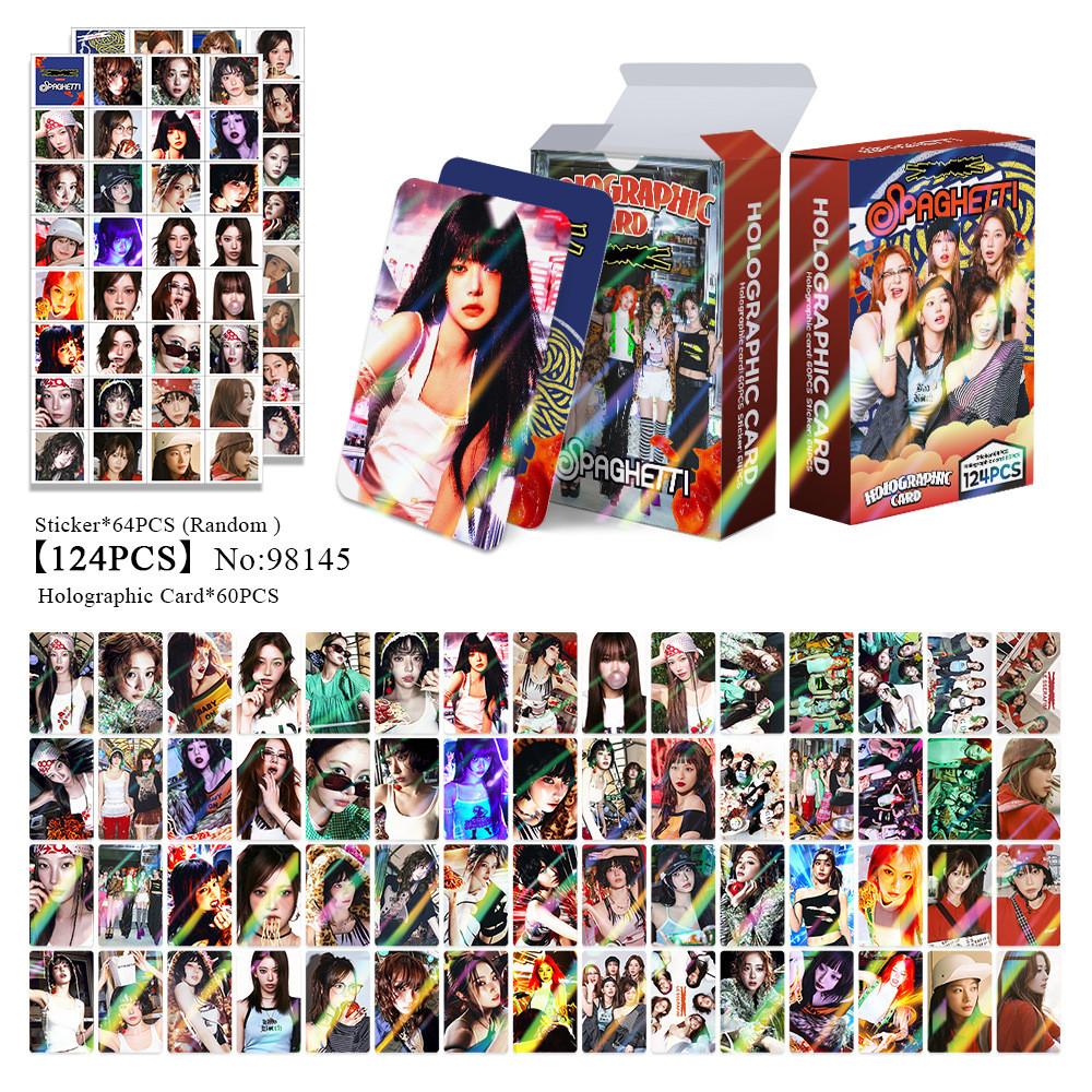 124pcs SPAGHETTI Taylor Swift เลเซอร์โฮโลแกรม Lomo Card RED WHISPERS TEN The Story Goes บนสติกเกอร์ 