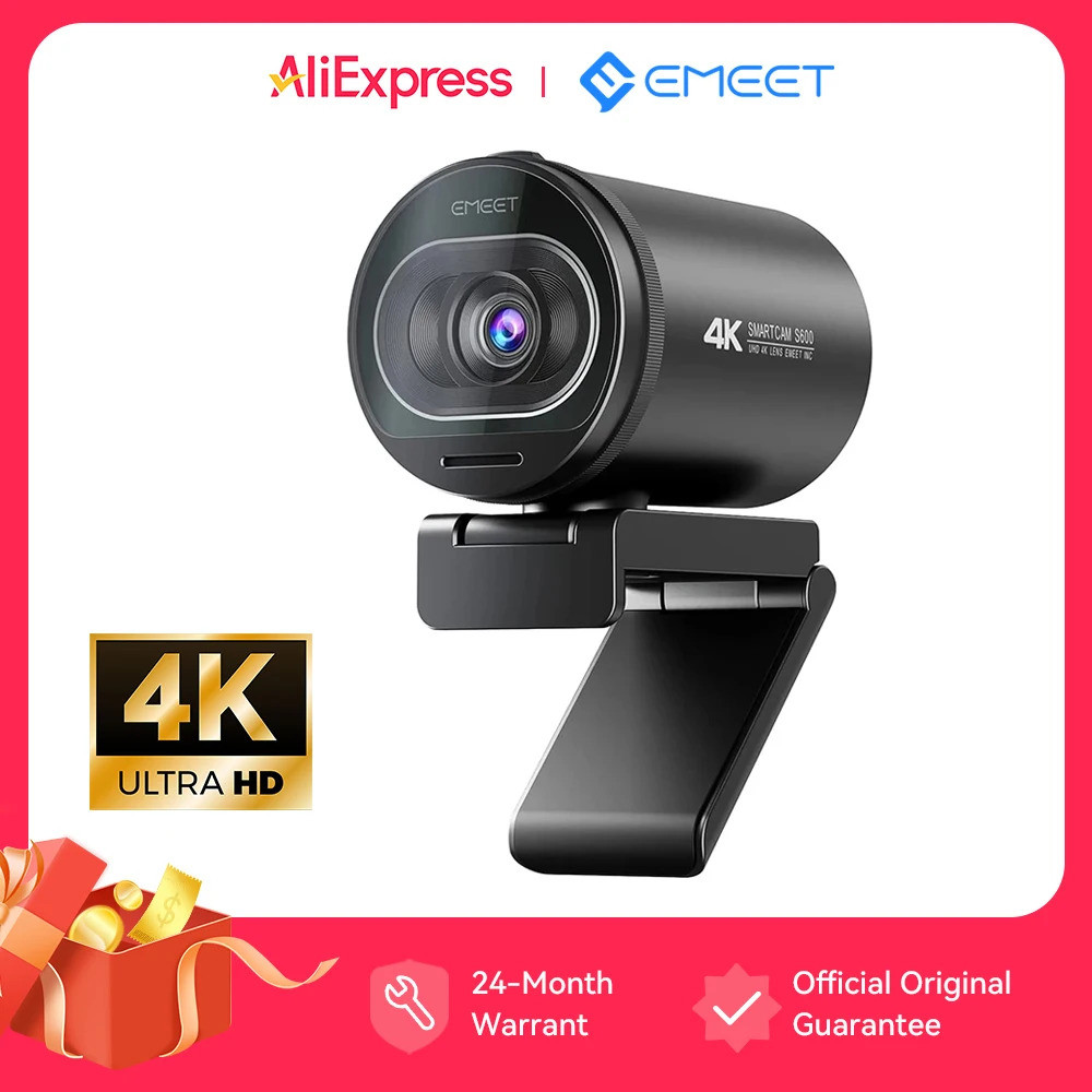 เว็บแคม 4k สตรีมมิ่งกล้องเว็บ 1080 P 60fps กล้อง Usb Emeet S600 Autofocus Living Stream กล้องพร้อมไม