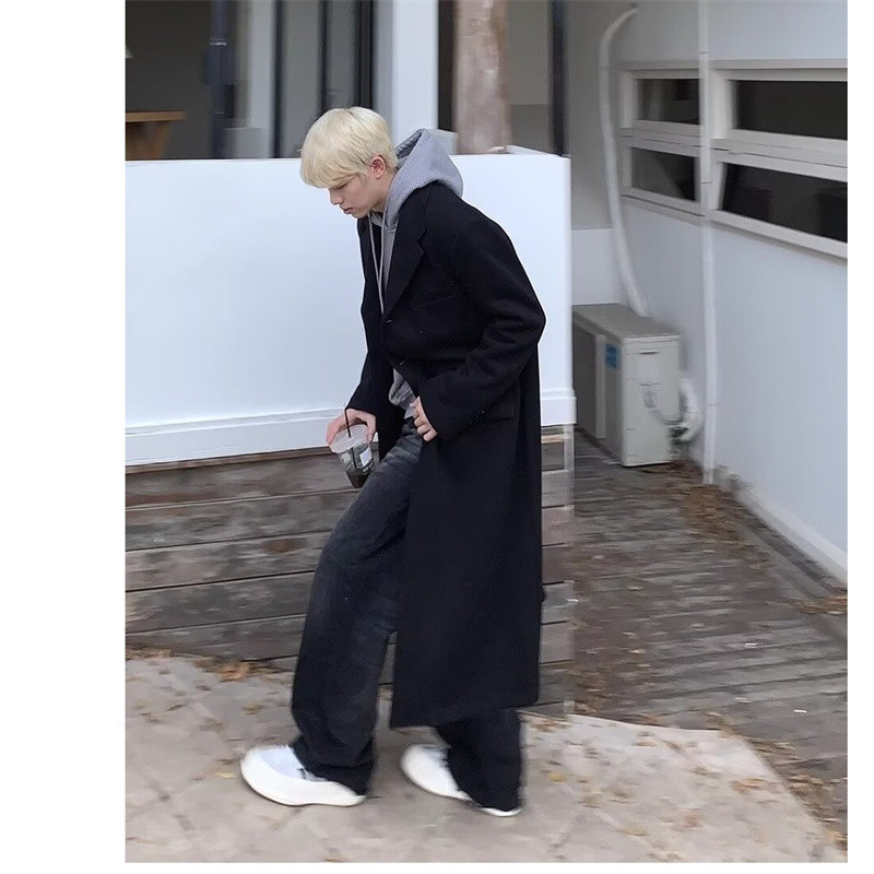 เสื้อคลุมผู้ชาย SEACHENIC กันลม สไตล์อังกฤษ สีทึบ ระดับเข่า — صورة 6