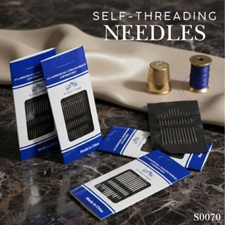 S0070 เข็มเย็บผ้า มี3ขนาด ไม่ต้องใช้ที่สนเข็ม เข็มคนตาบอด ชุ…