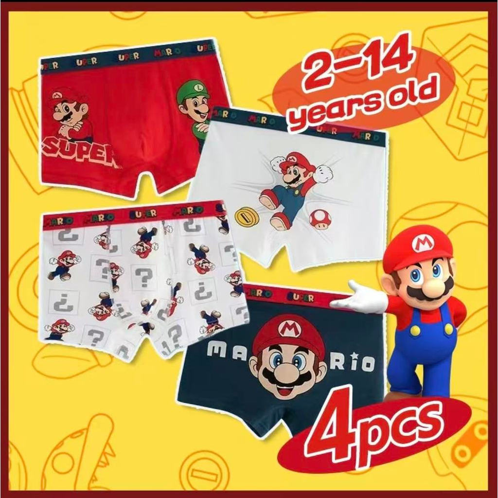 กางเกงบ็อกเซอร์ลายการ์ตูนสำหรับเด็กผู้ชาย อายุ 3-14 ปี - รูปที่ 7