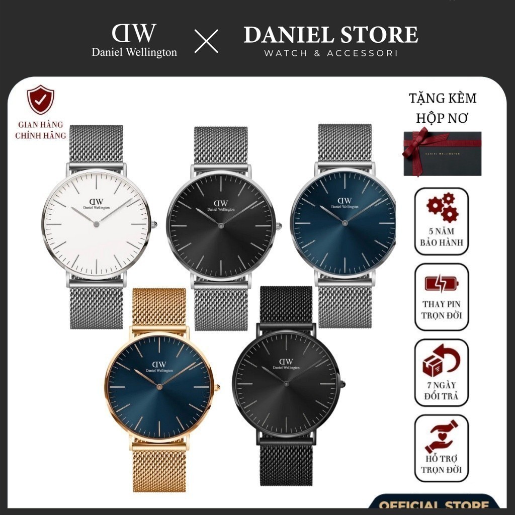 Classic Petite Mens Watch 40mm Mesh Strap - dwstoresg .
