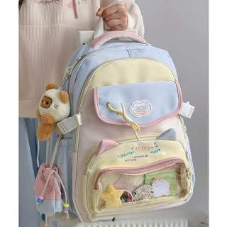 [Ready]Tas Sekolah Kucing lucu Wanita Ransel Anak Perempuan korea import fashion Kuliah laptop berkapasitas besar backpack