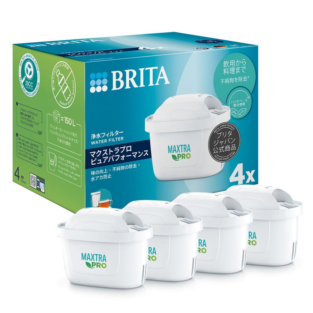 BRITA Pitcher Filter Cartridge Maxtra Pro PFOS/PFOA Tested PP/PET Japan Genuine WhiteㅤDirect From Japan