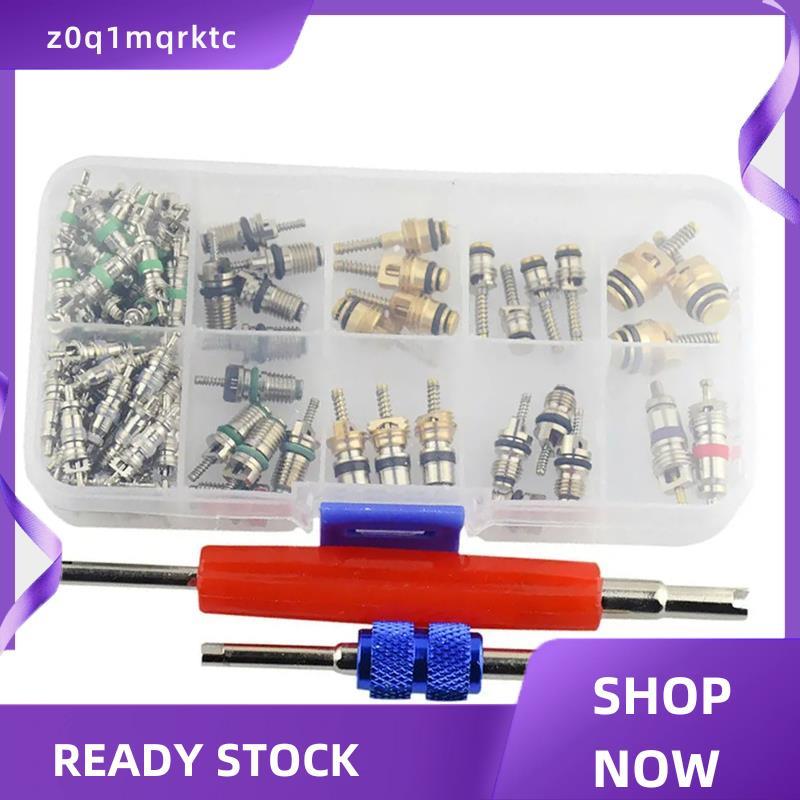 z0q1mqrktc A/C R12 R134a เครื่องทําความเย็นยางวาล์ว Stem R12 R134a เครื่องทําความเย็นชุดเครื่องมือรถ
