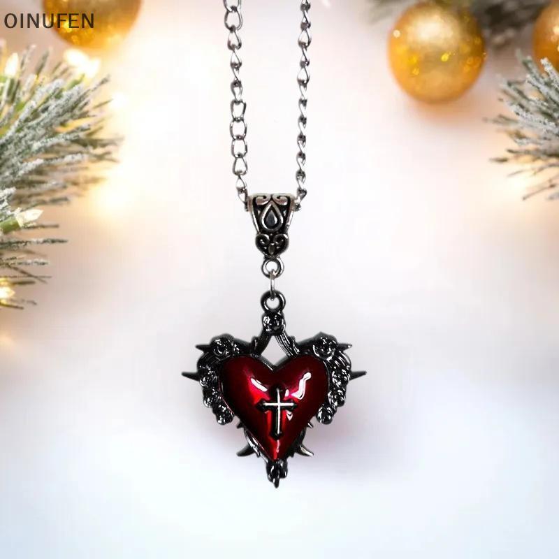 ONU Gothic Death Cross สร้อยคอผู้หญิง Man แฟชั่นแม่มดเครื่องประดับอุปกรณ์เสริมของขวัญ Thorn Rose จี้