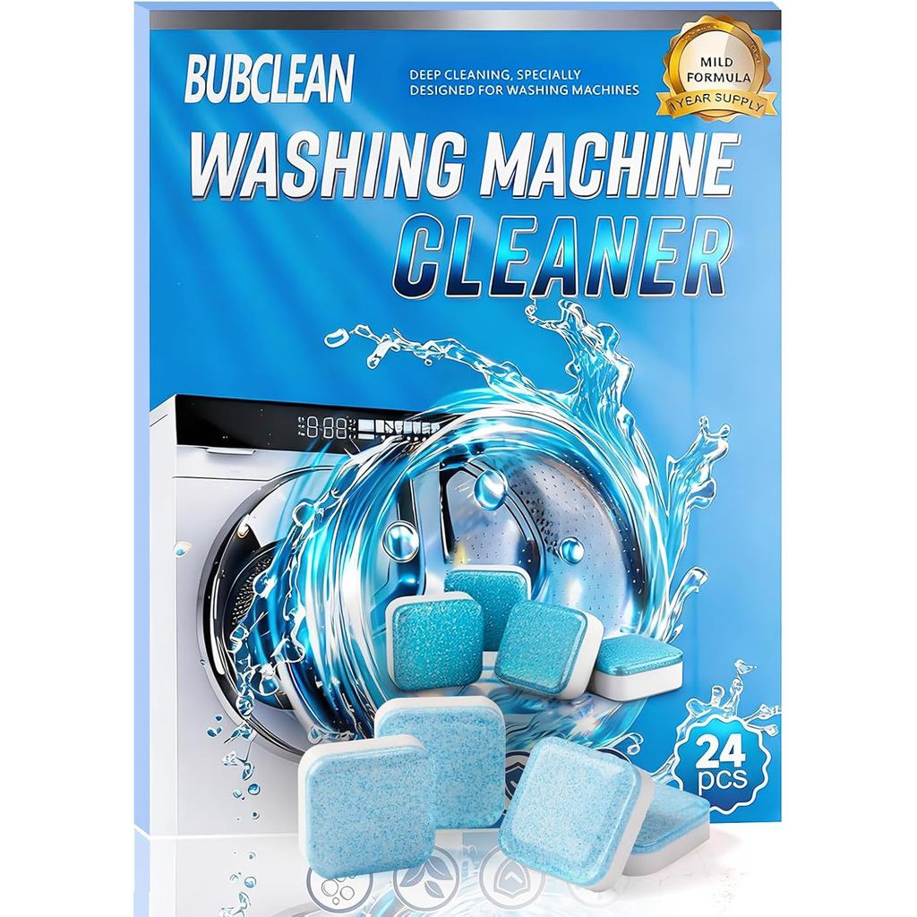 เครื่องซักผ้าCleanerDescaler,24แพ็คDeepCleaningTabletsforFrontLoader,TopLoad&HEWasher,SepticSafeLand