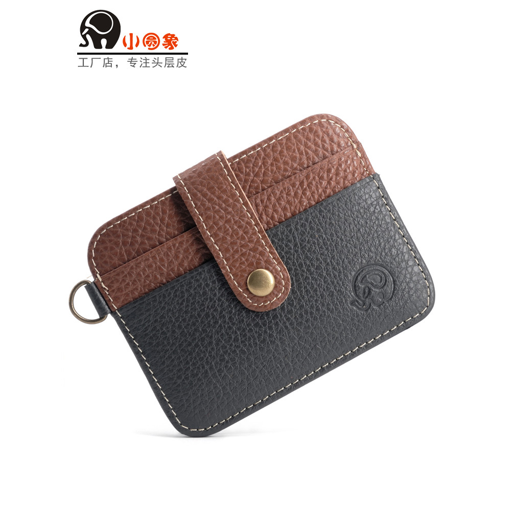 Small Cygnus Leather Ultra-Thin Wallet First Layer Cowhide Mens Card Holder Womens Genuine Leather C