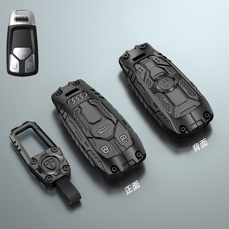 รถ Audi แฟชั่น Creative Key Case เฉพาะ A4L Q5L Sportback RS4 RS5 RS6 RS7 Q8 โลหะผสมซิลิโคนกรณี Audi