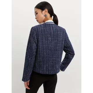 [Pomelo] เสื้อแจ็คเก็ตผ้าทวีต / No Collar Tweed Jacket