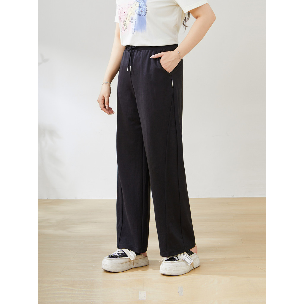 กางเกงขากว้างเอวยางยืด สไตล์กีฬา สวมใส่ง่าย EXK5500N