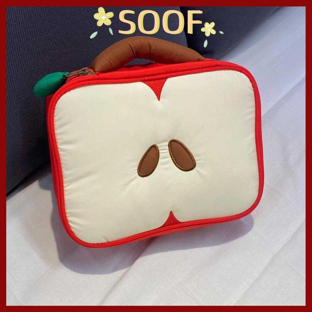 SOOF Travel Toiletry Bag, Portable with Channels Makeup Bag, Cute Light-weight Pattern Large Storage