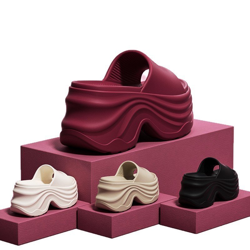Trend แถบเลื่อนกันลื่น EVA หนา 8 ซม. – Womens Heel-Boosting รองเท้าแตะส้นสูง, ฤดูร้อน 2025 มาใหม่, อเนกประสงค์สําหรับบ้าน/ชายหาดและใช้กลางแจ้ง