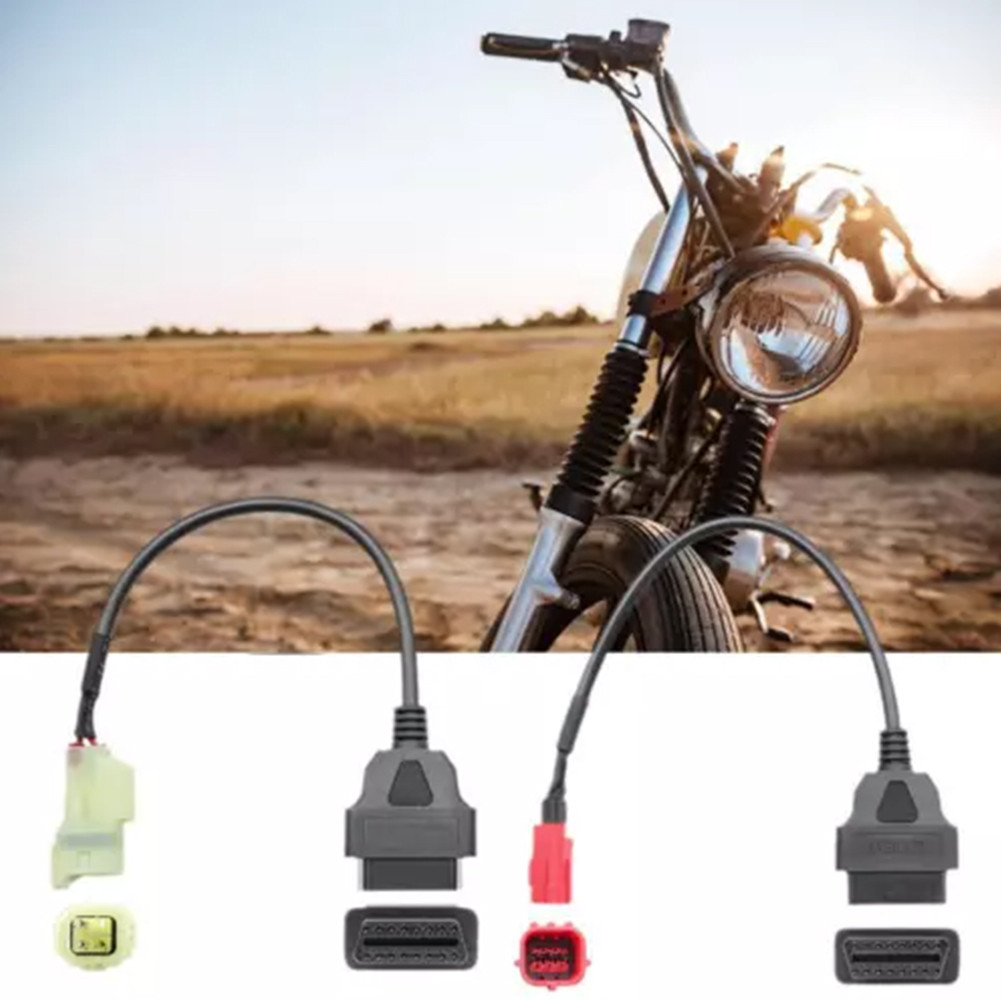สายเชื่อม OBD2 วินิจฉัยมอเตอร์ไซค์ Honda ฟีเจอร์ 4Pin/6Pin สำหรับสแกนรถ