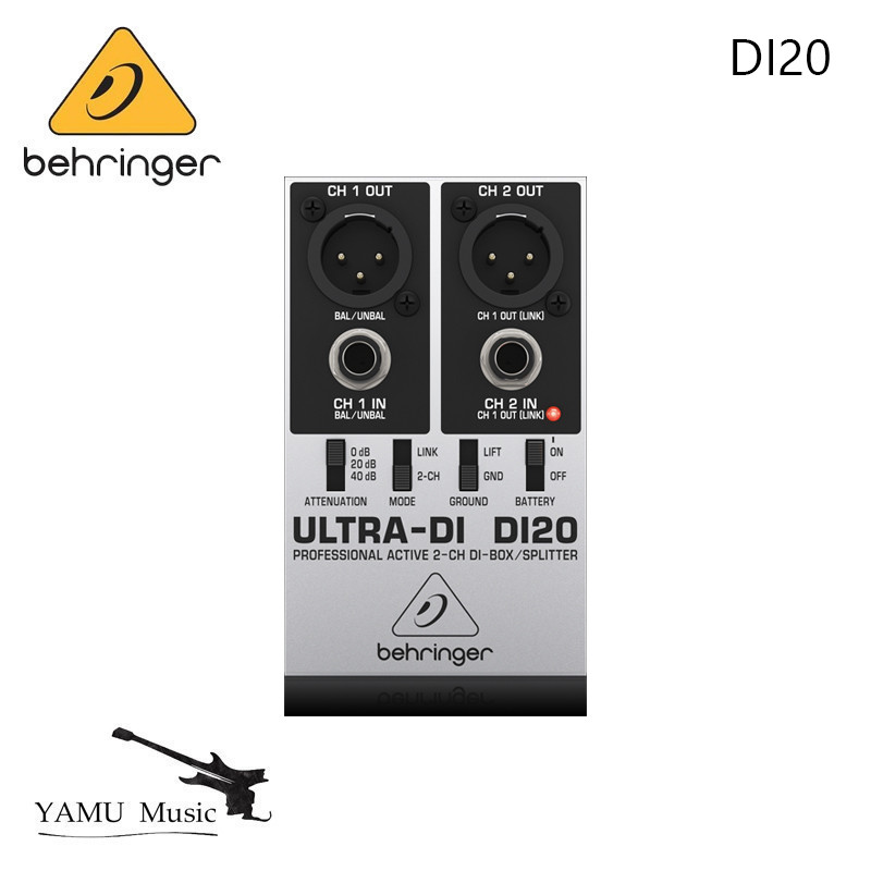 Behringer DI20 Professional Active 2-Channel DI Box/Splitter