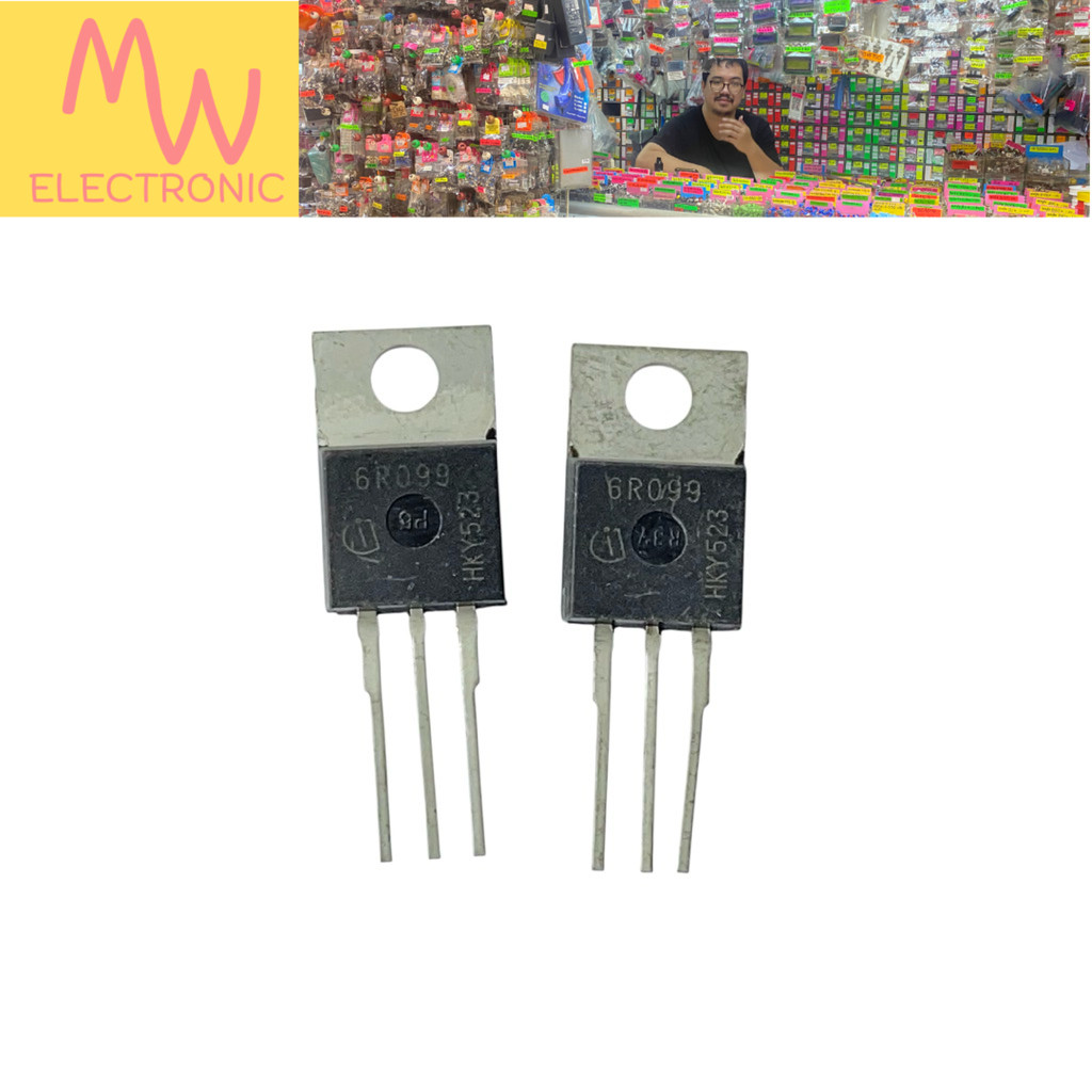 Mosfet 6R099 (ราคาต่อ 1 ชิ้น) N-Channel 31A 600V TO-220 มีสินค้าพร้อมส่งในไทย