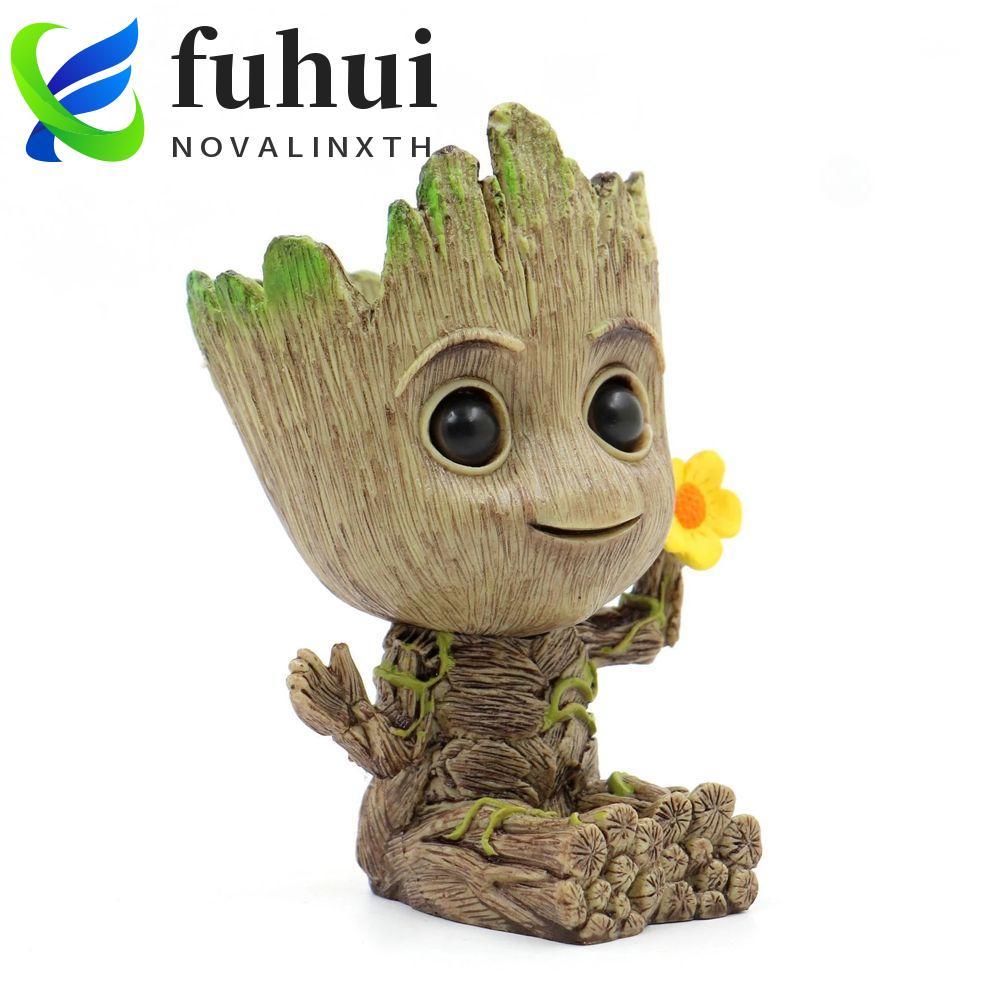 FUHUI Tree Man Groot สําหรับของเล่นรูป Mini Groot รูปของเล่น Avengers Marvel ตุ๊กตา