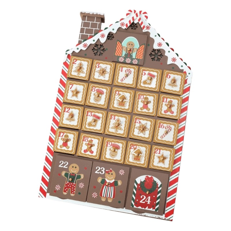 Kiss Advent Calendar House Christmas Advent Calendar พร้อมลิ้นชัก 24 ชั้น