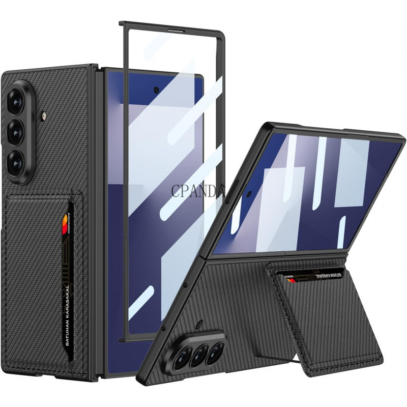 For Z Fold 7 Case Wallet with Hidden Kickstand, Card Holder for Samsung Galaxy Z Fold 7 Case with Sc