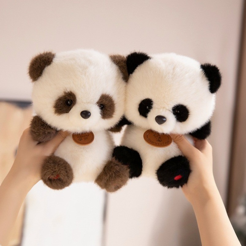 18 ซม.ตุ๊กตาของเล่น Hua Hua Qizai Panda Kawaii Cuddly ของเล่นตุ๊กตาของเล่นตุ๊กตาวันเกิดวาเลนไทน์ของข