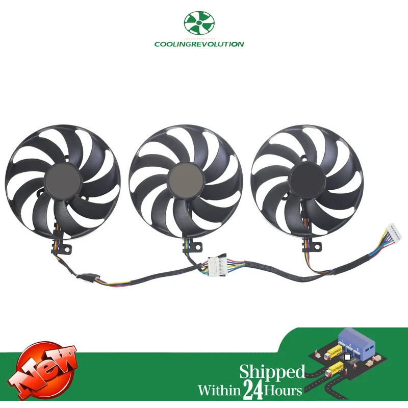 ทีที129215SU 7Pin GPU Card Cooler พัดลมสําหรับ ASUS ROG STRIX-GeForce RTX 2070 2080 SUPER Ti GAMING 