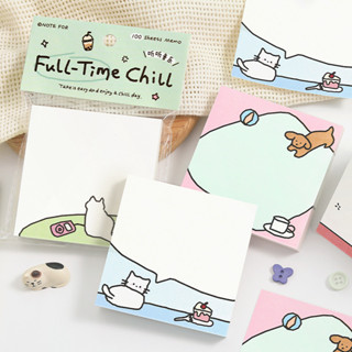 100 ชิ้นน่ารักการ์ตูนแมวบันทึกบันทึกแผ่นเขียนสมุดตกแต่ง TOD …