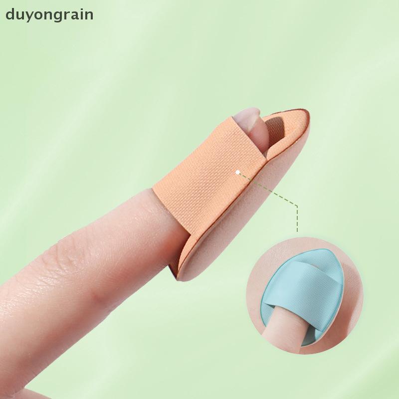 (duyongrain) 3/10pcs Mini Size Finger Puff Set ฟองน้ําแต่งหน้าคอนซีลเลอร์ Foundation รายละเอียดพัฟเค