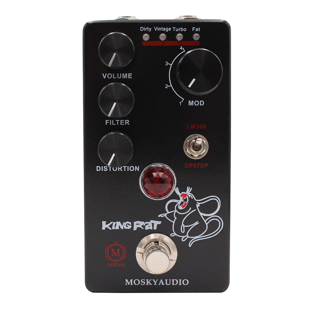 MOSKYAUDIO เครื่องดนตรีอุปกรณ์เอฟเฟกต์กีตาร์ KING RAT Distortion Method Clipper Effect Device