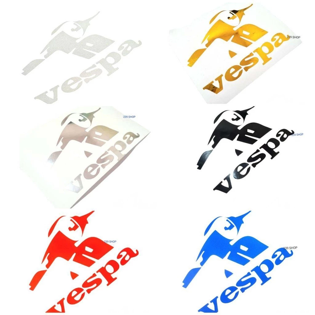 สติ๊กเกอร์ VESPA เวสป้า สะท้อนแสง 3M ขนาด 15x12 ซม