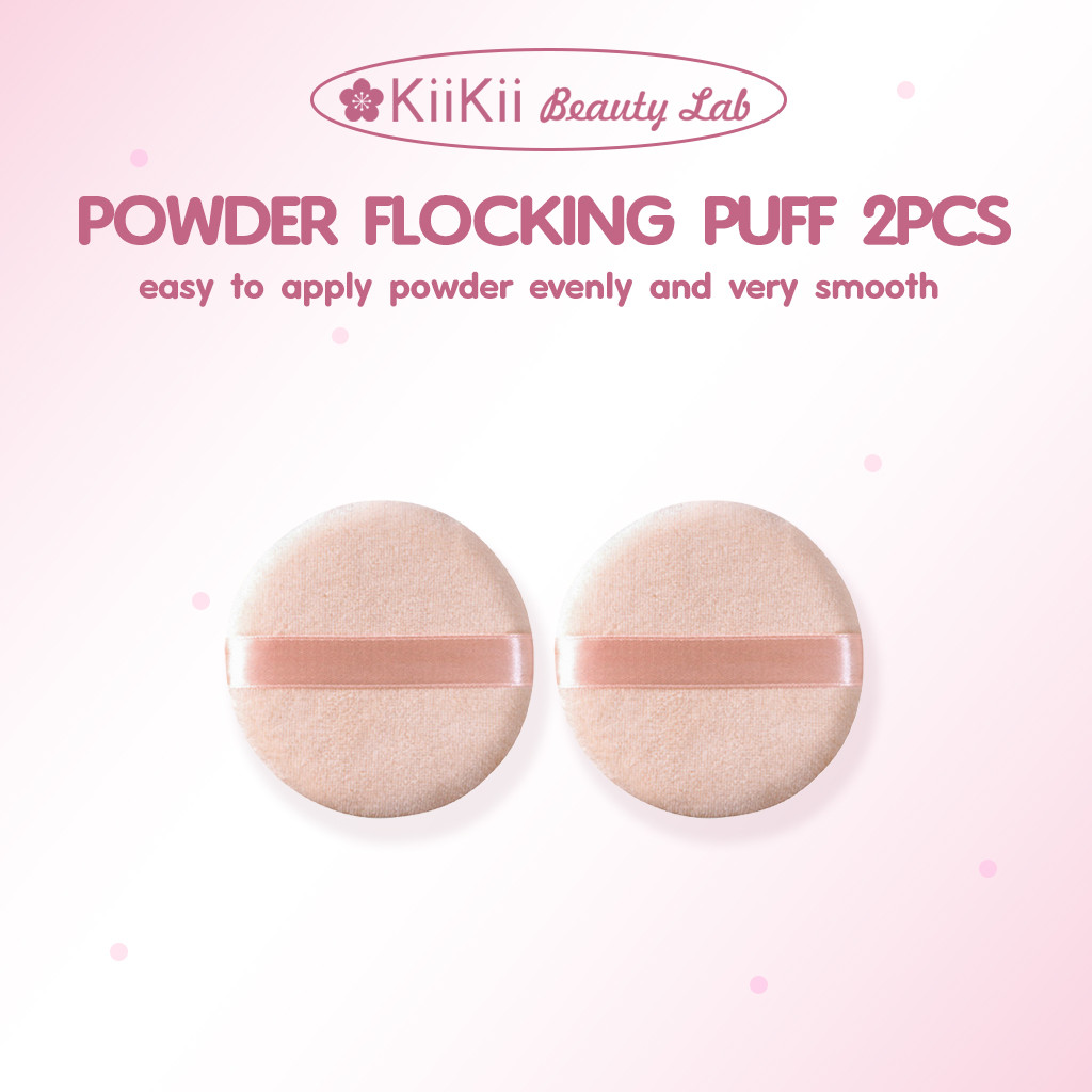 KiiKii Beauty Lab พัฟแป้งฝุ่น พัพแป้งสำรอง พัฟแต่งหน้า พัฟนุ่ม วงกลม หนา 1 ซอง มี 2 ชิ้น