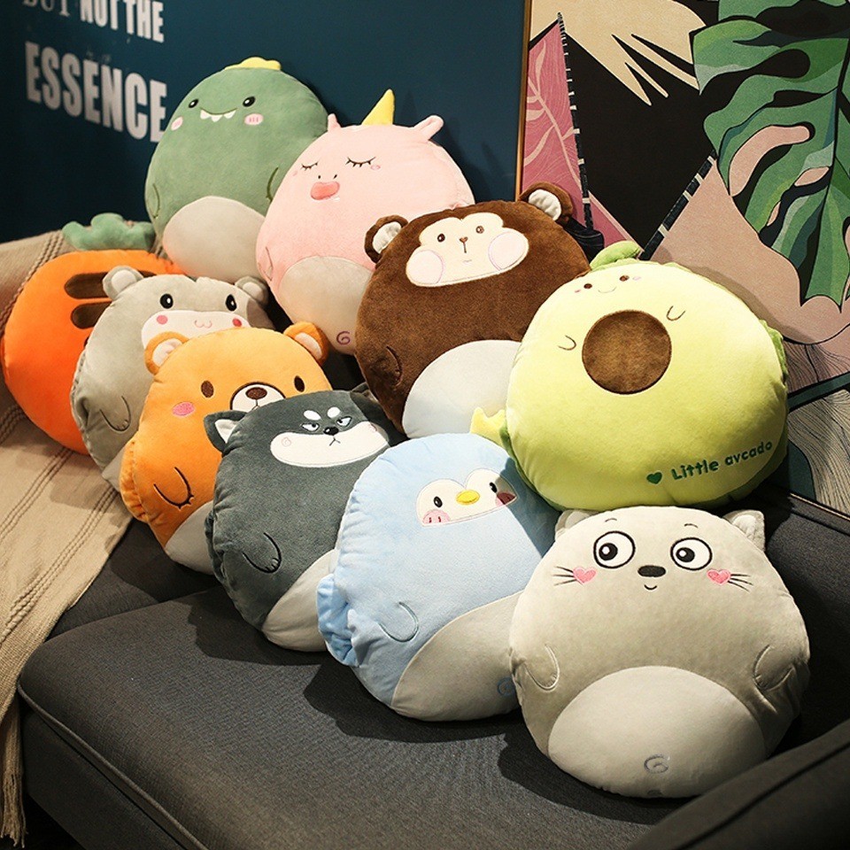 หมอนผ้าห่ม ตุ๊กตาอิงสัมผัสนิ่ม รูปสัตว์ น่ารัก นุ่ม มีผ้าห่ม ซื้อเป็นของขวัญ พร้อมส่ง💥พร้อมส่ง💥 - รูปที่ 5