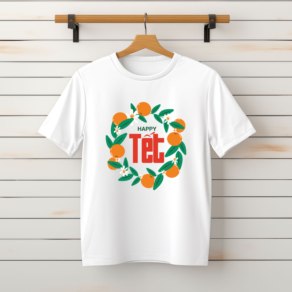 เสื้อยืดผู้ชายและผู้หญิง เสื้อ Tet - HAPPY Tet - Down Form - TET26P3.30 [HanoiSport]