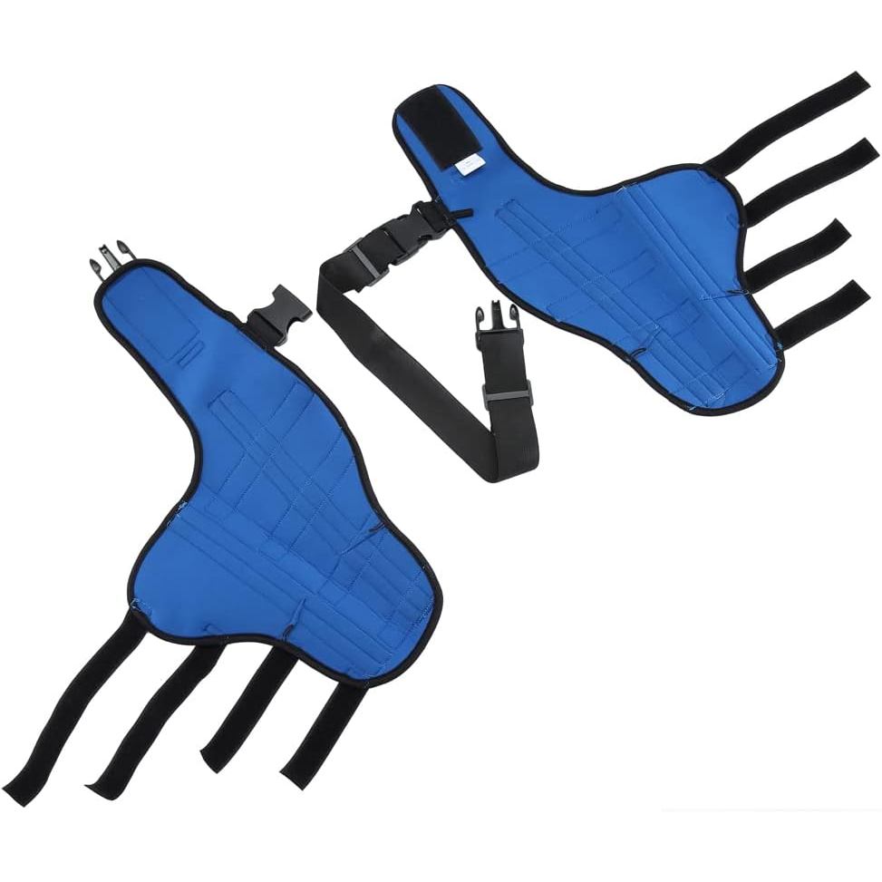 Dog Knee Brace Adjustable Dog Double Rear Leg Brace with Metal Hinged Flexible Support and Reflectiv