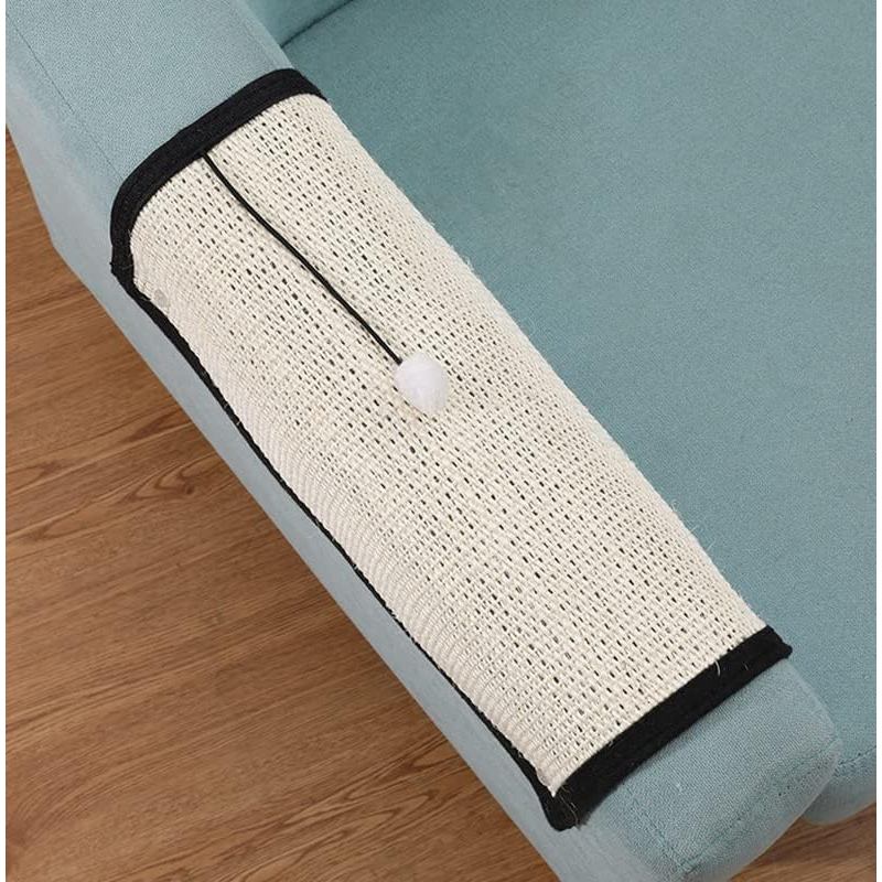 HAOZAIKEJI Cat Scratcher Mat Sofa Protector Natural Sisal Cat Scratching Mat Cat Scratch Couch Cover