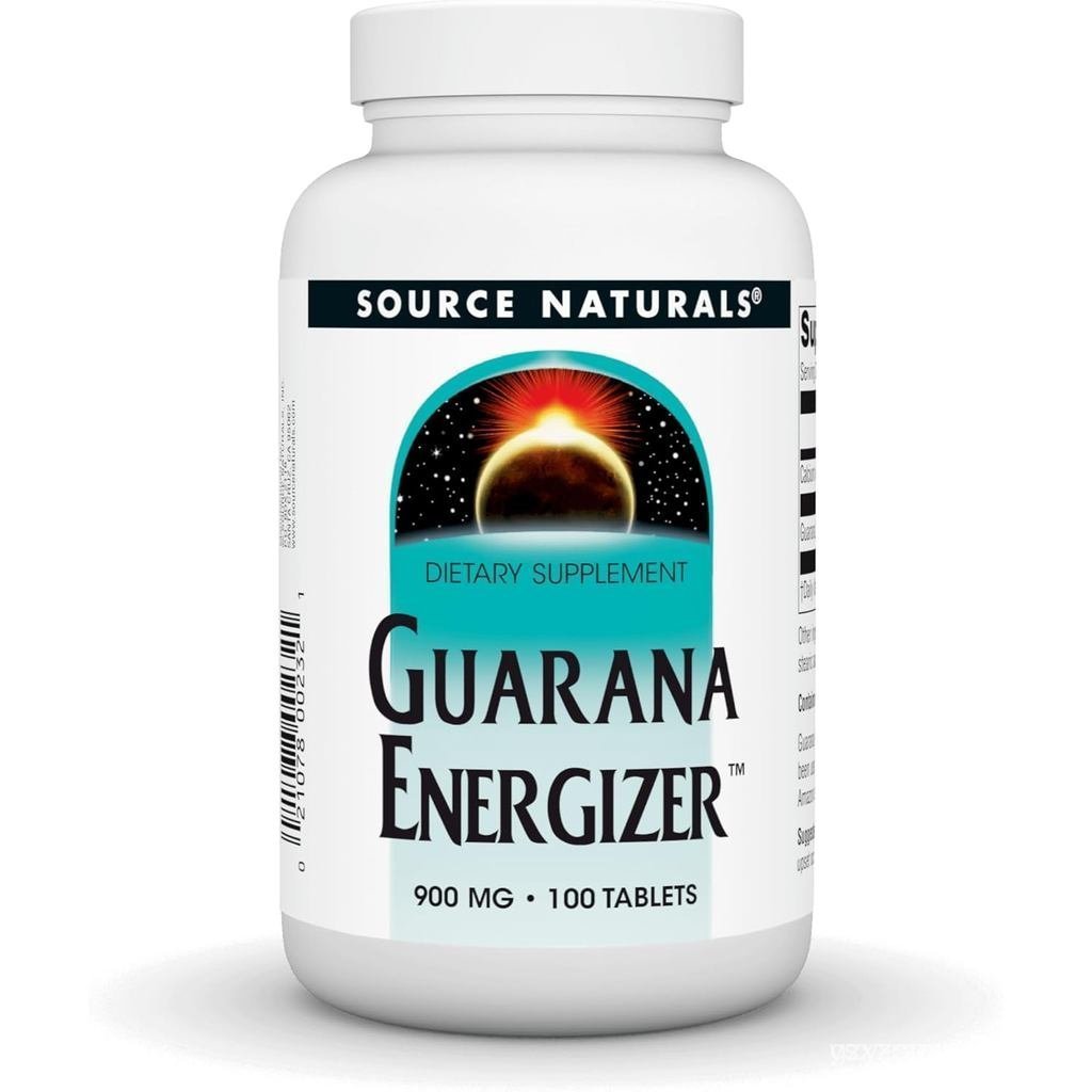 Naturals Guarana Energizer Caffiene และพลังงาน* - 900 มก.,100 เม็ด
