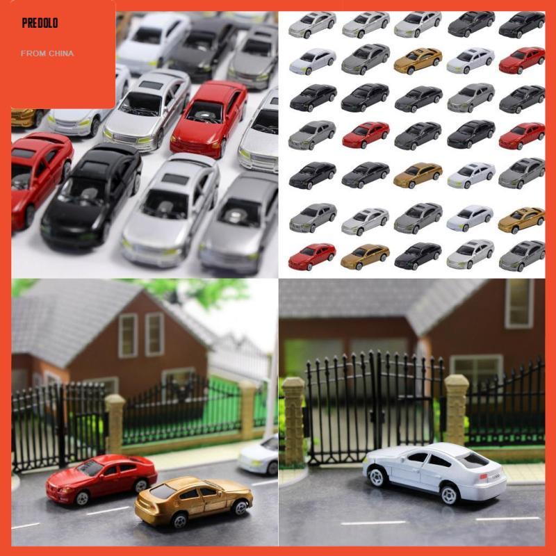 [Predolo] 50 ชิ้น 1:75 HO Scale รถโมเดล, HO Scale รุ่นของเล่นรถขนาดเล็ก 1/75 อาคาร